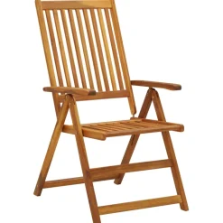 MAISON EXCLUSIVE - Chaises inclinables de jardin lot de 2 et coussins bois acacia
