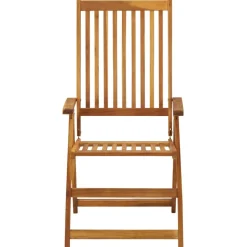 MAISON EXCLUSIVE - Chaises inclinables de jardin lot de 2 et coussins bois acacia