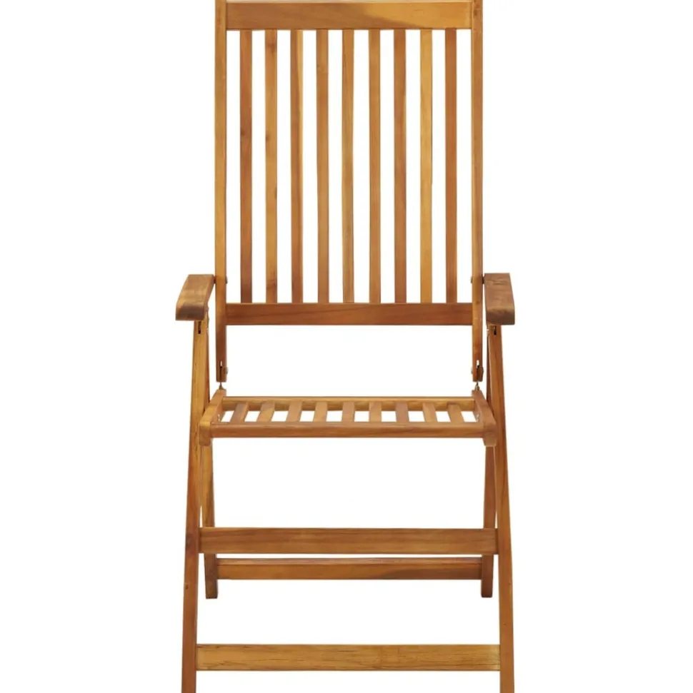 MAISON EXCLUSIVE - Chaises inclinables de jardin lot de 2 et coussins bois acacia