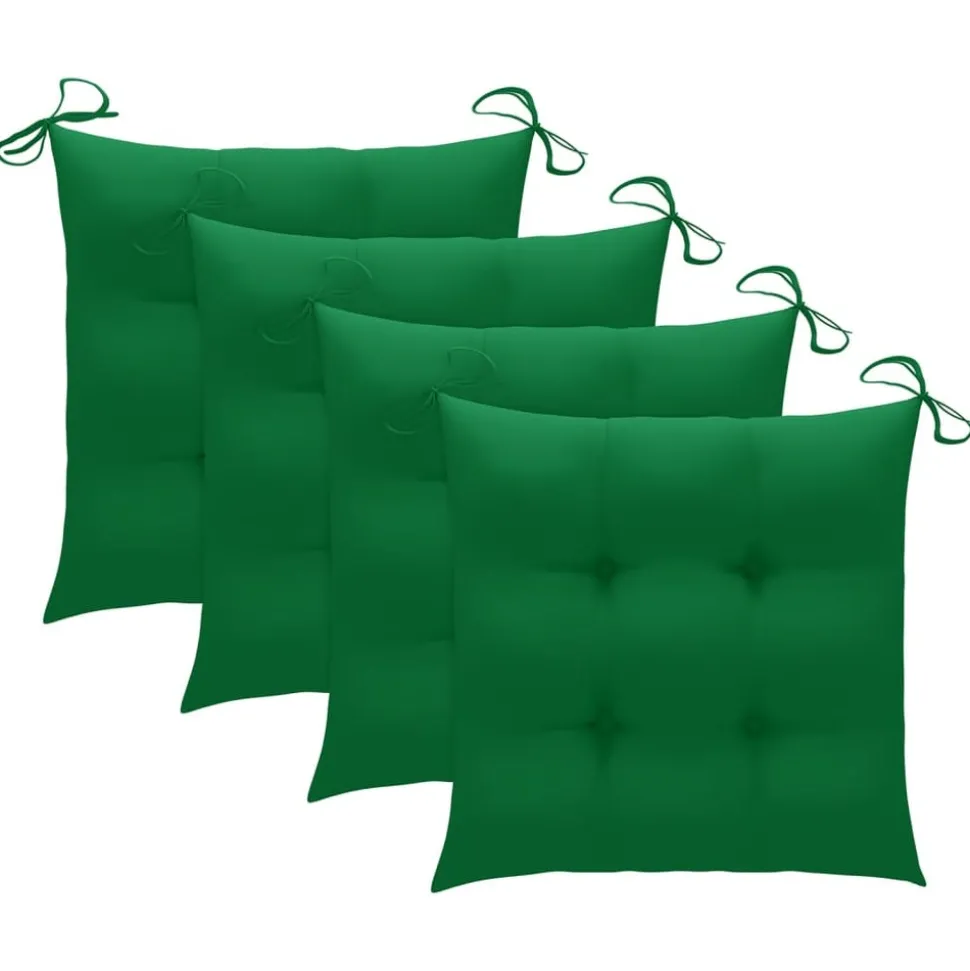 MAISON EXCLUSIVE - Chaises pliables de jardin avec coussins lot de 4 teck solide