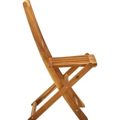 MAISON EXCLUSIVE - Chaises pliables d'extérieur lot de 2 bois d'acacia solide