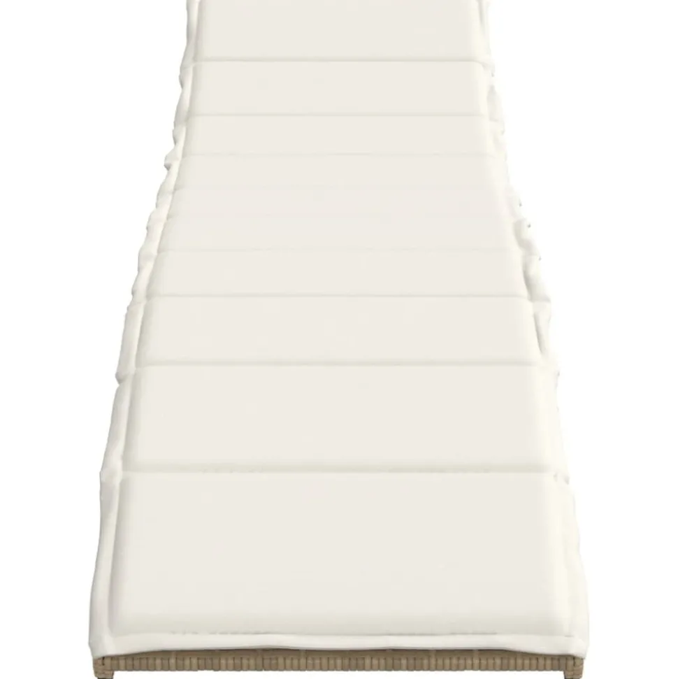 MAISON EXCLUSIVE - Chaises longues lot de 2 avec table beige résine tressée