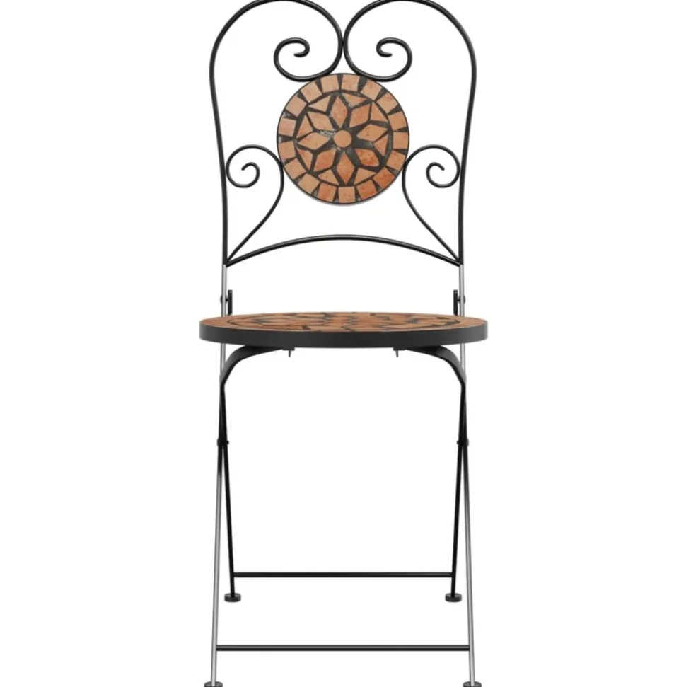 MAISON EXCLUSIVE - Chaises de bistrot pliables lot de 2 terre cuite céramique