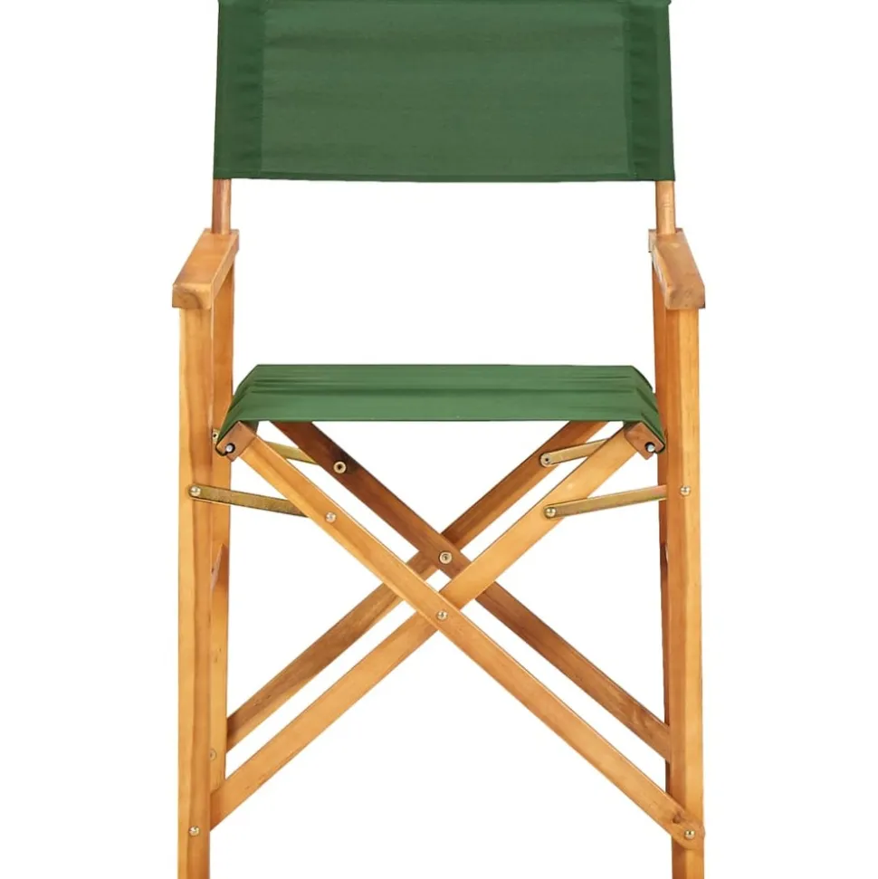 MAISON EXCLUSIVE - Chaises de metteur en scène lot de 2 bois massif d'acacia vert
