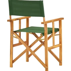 MAISON EXCLUSIVE - Chaises de metteur en scène lot de 2 bois massif d'acacia vert