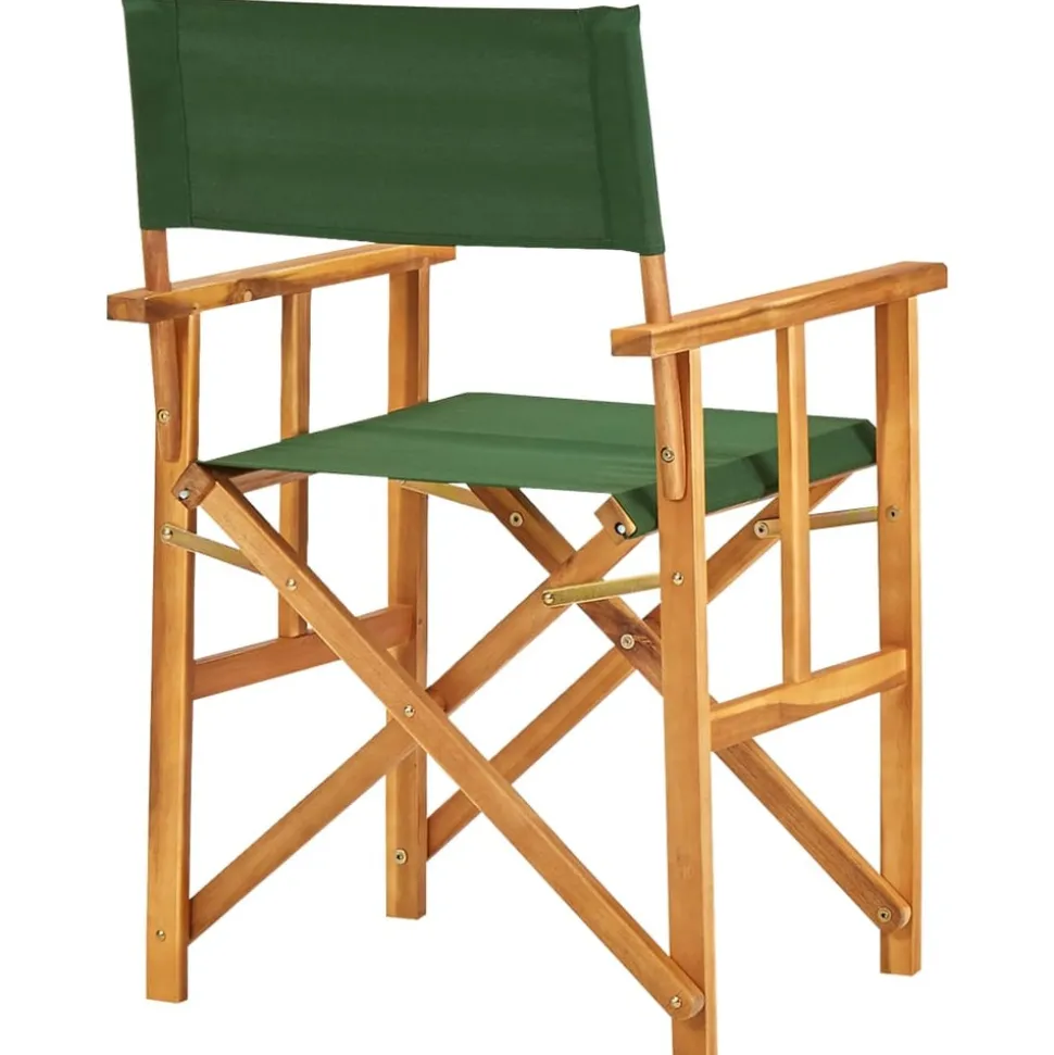 MAISON EXCLUSIVE - Chaises de metteur en scène lot de 2 bois massif d'acacia vert