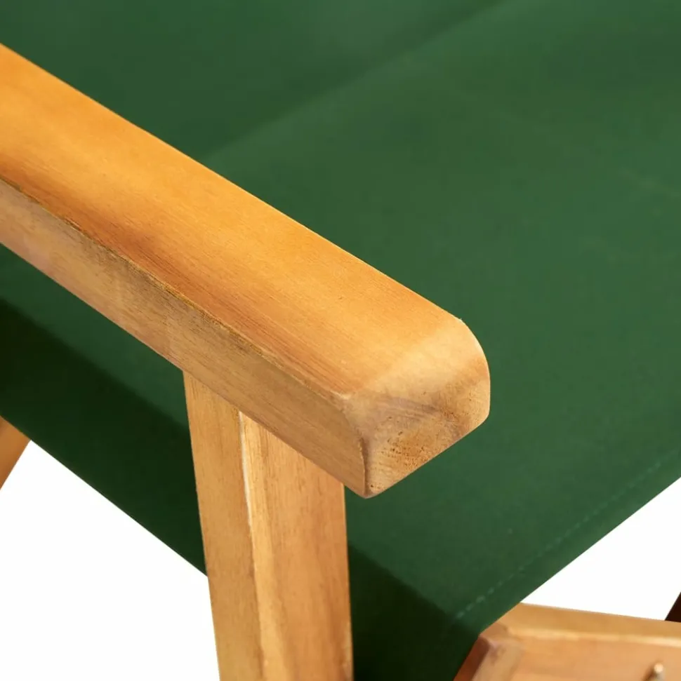 MAISON EXCLUSIVE - Chaises de metteur en scène lot de 2 bois massif d'acacia vert