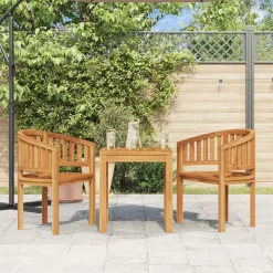 MAISON EXCLUSIVE - Chaises en forme de banane lot de 2 bois de teck solide