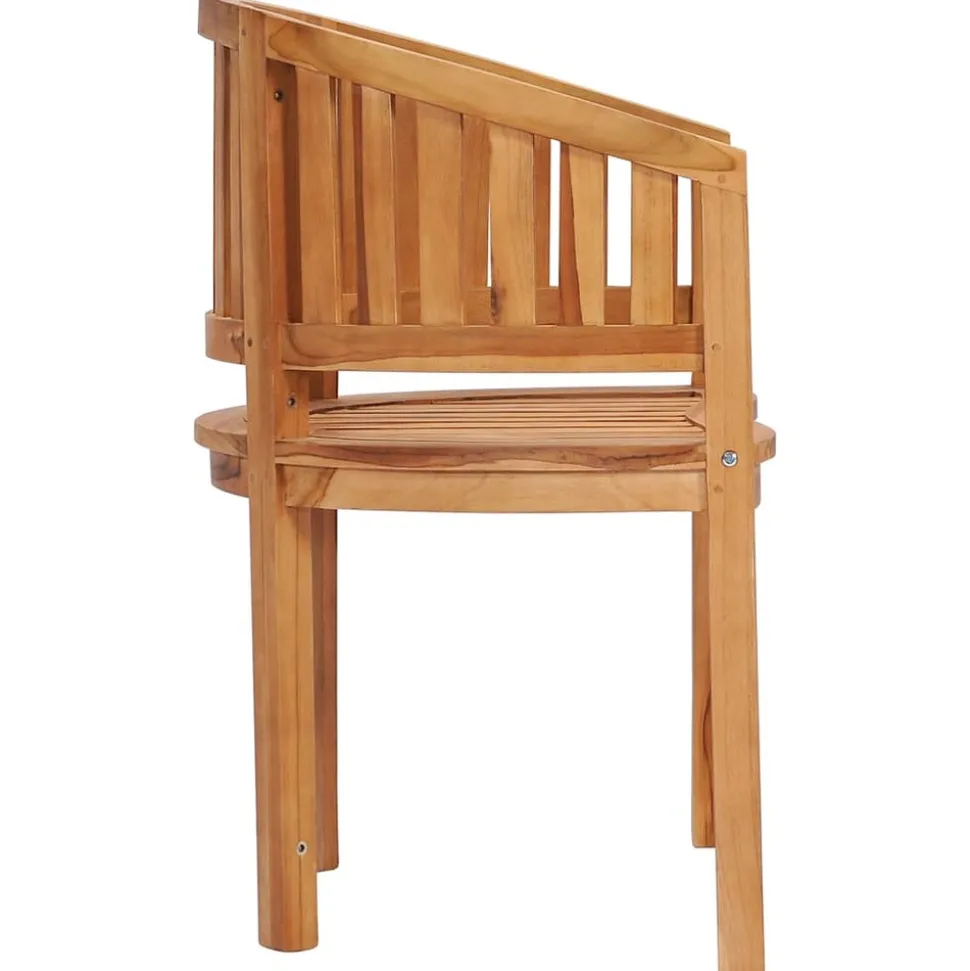 MAISON EXCLUSIVE - Chaises en forme de banane lot de 2 bois de teck solide