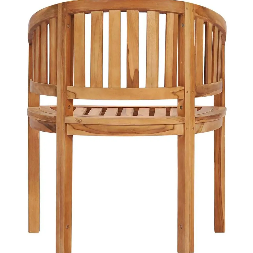 MAISON EXCLUSIVE - Chaises en forme de banane lot de 2 bois de teck solide