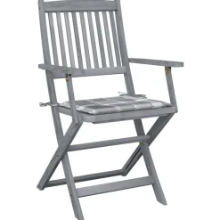 MAISON EXCLUSIVE - Chaises pliables d'extérieur lot de 6 et coussins bois d'acacia