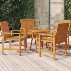MAISON EXCLUSIVE - Chaises à manger de jardin lot de 4 bois massif d'acacia