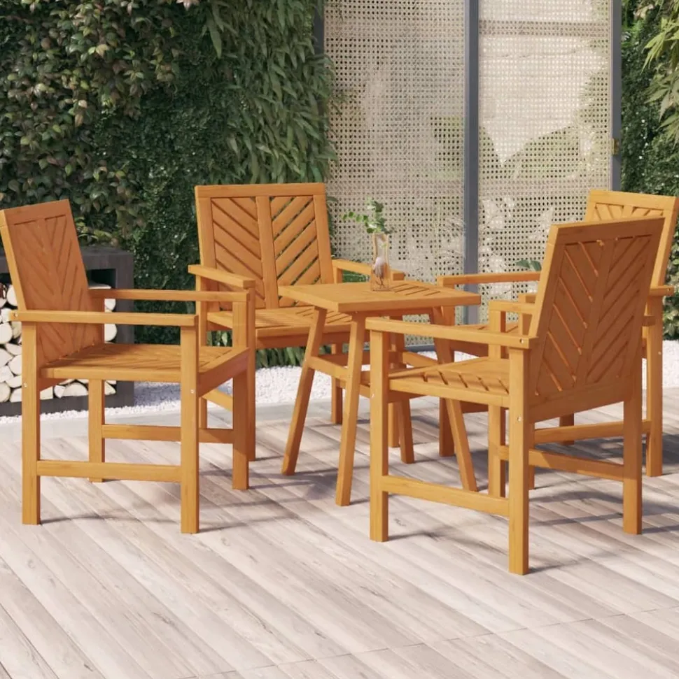 MAISON EXCLUSIVE - Chaises à manger de jardin lot de 4 bois massif d'acacia