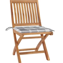MAISON EXCLUSIVE - Chaises pliables de jardin avec coussins lot de 6 bois de teck