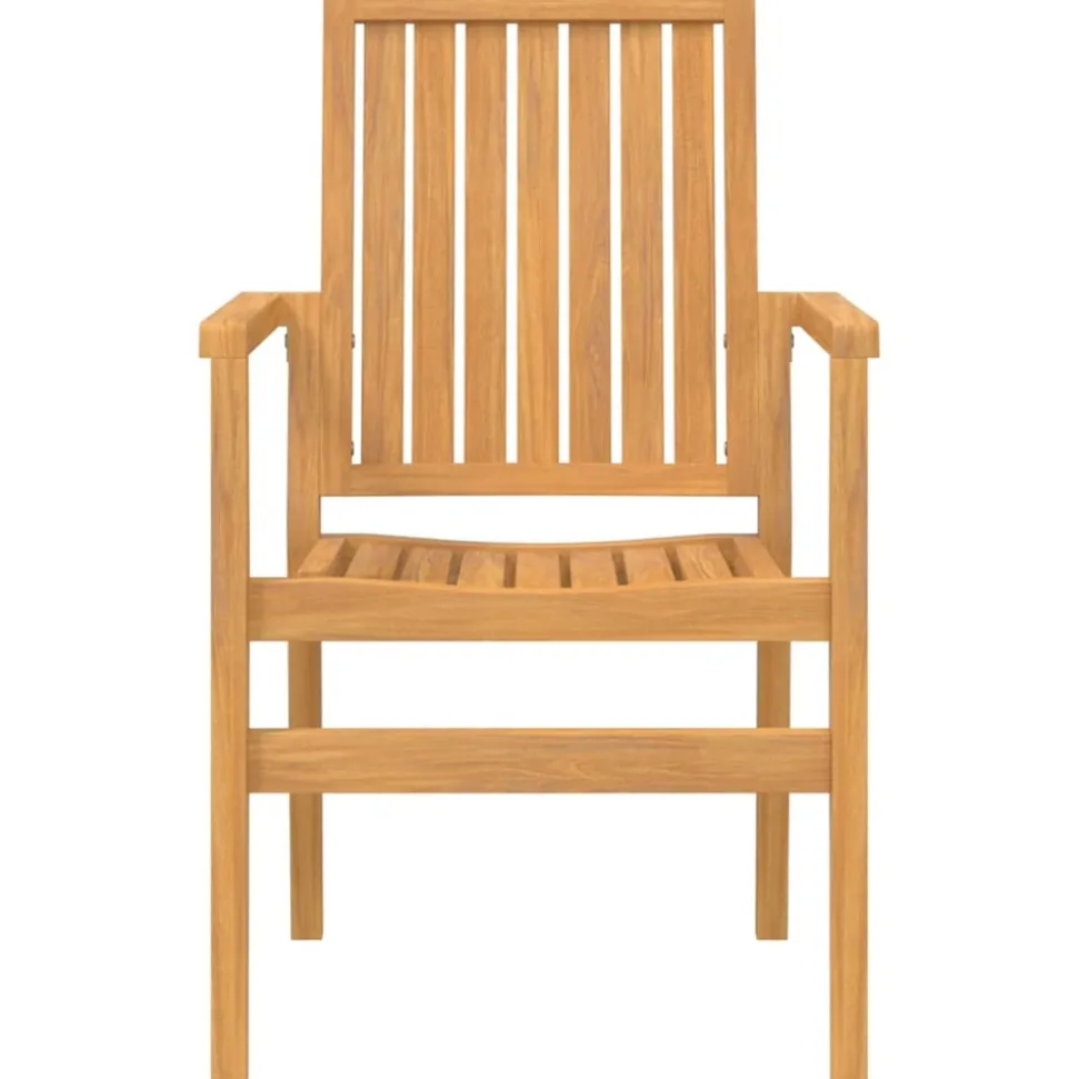MAISON EXCLUSIVE - Chaises de jardin empilables lot de 6 56,5x57,5x91 cm bois teck
