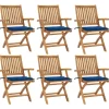 MAISON EXCLUSIVE - Chaises pliables de jardin avec coussins lot de 6 bois de teck