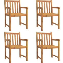 MAISON EXCLUSIVE - Chaises de jardin lot de 4 56x55,5x90 bois massif d'acacia