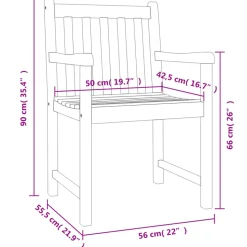 MAISON EXCLUSIVE - Chaises de jardin lot de 4 56x55,5x90 bois massif d'acacia