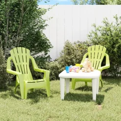 MAISON EXCLUSIVE - Chaises de jardin pour enfants lot de 2 vert 37x34x44 cm pp
