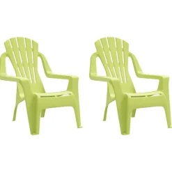 MAISON EXCLUSIVE - Chaises de jardin pour enfants lot de 2 vert 37x34x44 cm pp