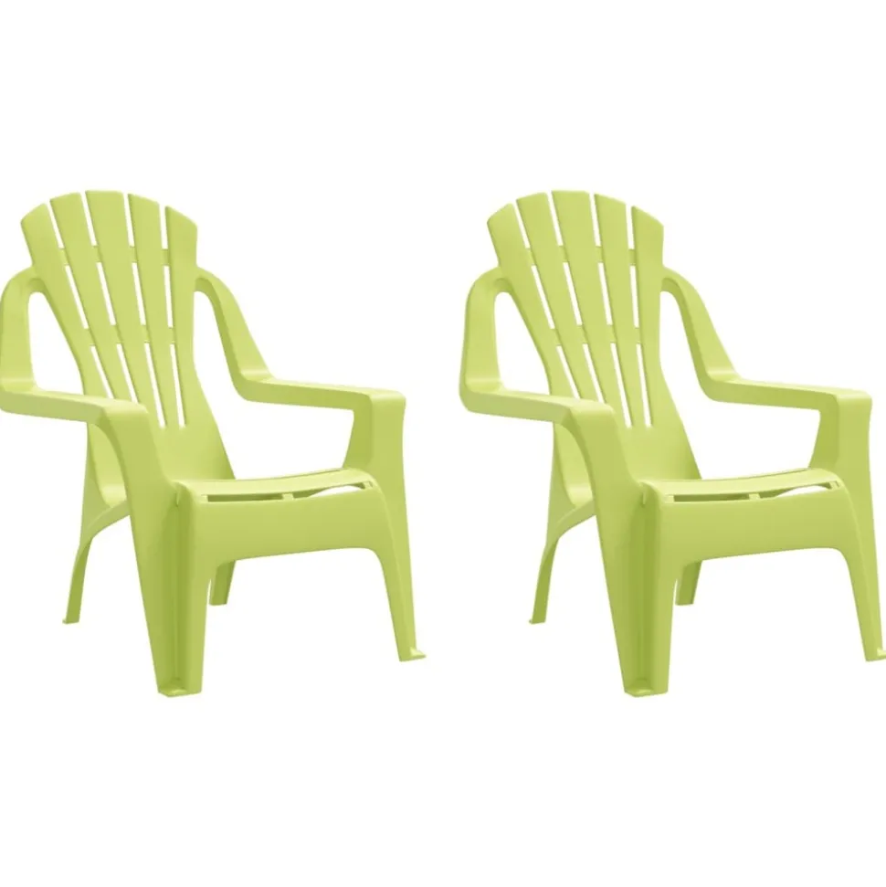 MAISON EXCLUSIVE - Chaises de jardin pour enfants lot de 2 vert 37x34x44 cm pp