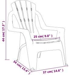 MAISON EXCLUSIVE - Chaises de jardin pour enfants lot de 2 vert 37x34x44 cm pp