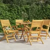 MAISON EXCLUSIVE - Chaises de jardin pliantes lot de 4 55x62x90cm bois massif teck