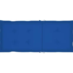 MAISON EXCLUSIVE - Chaises de jardin lot de 2 et coussins bleu royal teck massif