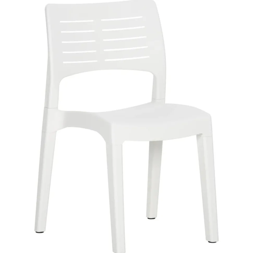 MAISON EXCLUSIVE - Chaises de jardin lot de 2 blanc polypropylène