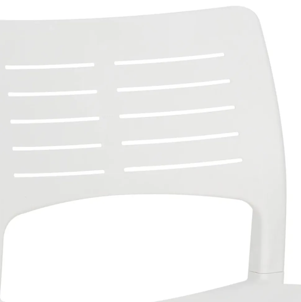 MAISON EXCLUSIVE - Chaises de jardin lot de 2 blanc polypropylène