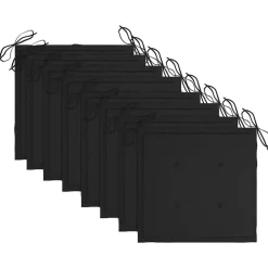 MAISON EXCLUSIVE - Chaises de jardin empilables avec coussins lot de 8 teck solide