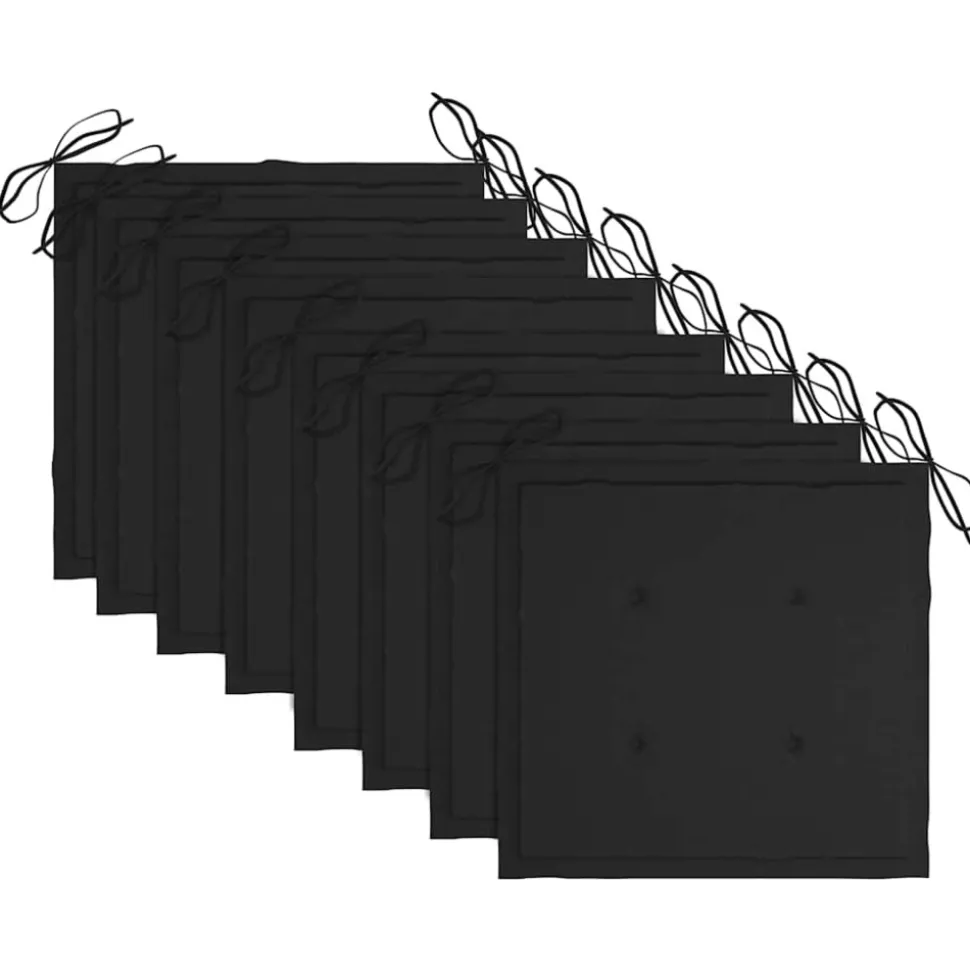 MAISON EXCLUSIVE - Chaises de jardin empilables avec coussins lot de 8 teck solide