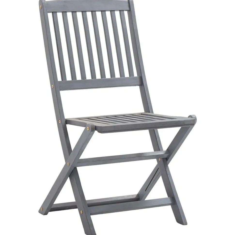 MAISON EXCLUSIVE - Chaises pliables d'extérieur lot de 4 et coussins bois d'acacia