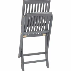 MAISON EXCLUSIVE - Chaises pliables d'extérieur lot de 4 et coussins bois d'acacia