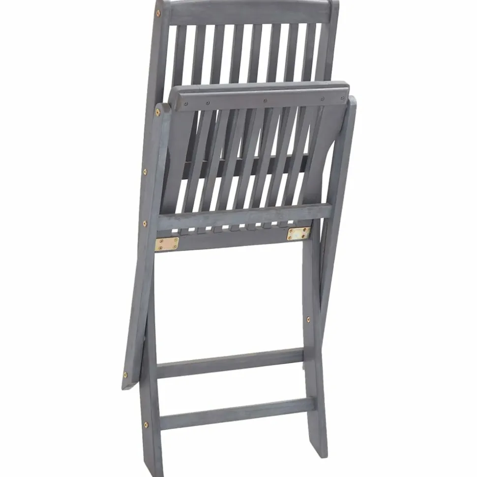 MAISON EXCLUSIVE - Chaises pliables d'extérieur lot de 4 et coussins bois d'acacia