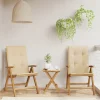 MAISON EXCLUSIVE - Chaises de jardin inclinables lot de 2 et coussins teck massif