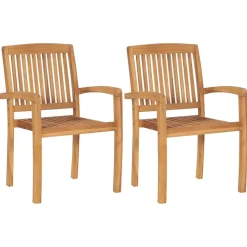 MAISON EXCLUSIVE - Chaises de jardin lot de 2 avec coussins à carreaux rouges teck