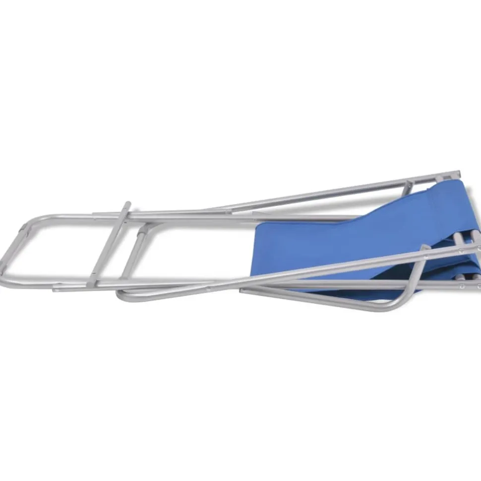 MAISON EXCLUSIVE - Chaises inclinables de terrasse lot de 2 acier bleu