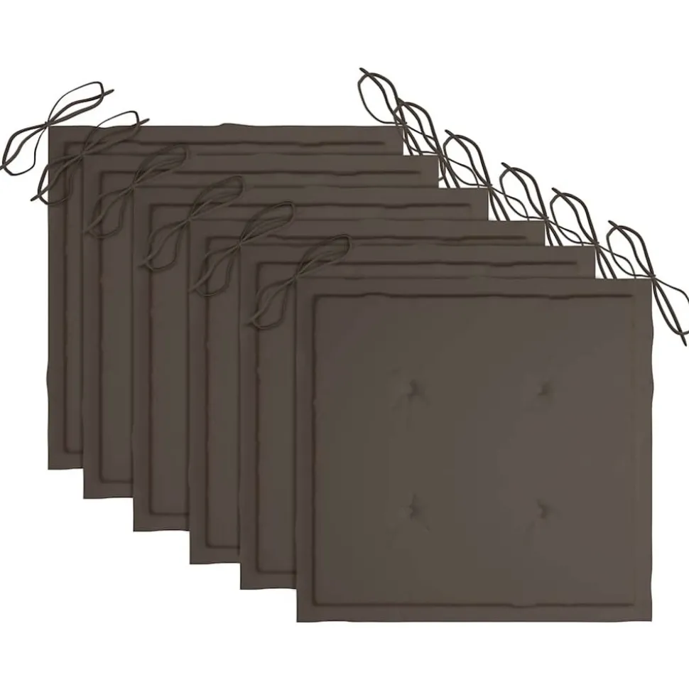 MAISON EXCLUSIVE - Chaises pliables de jardin avec coussins lot de 6 bois de teck