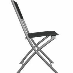 MAISON EXCLUSIVE - Chaises d'extérieur pliables lot de 2 noir acier et textilène