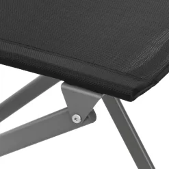 MAISON EXCLUSIVE - Chaises d'extérieur pliables lot de 2 noir acier et textilène