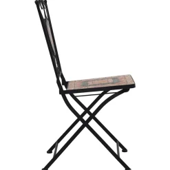 MAISON EXCLUSIVE - Chaises de bistrot mosaïque 2 pcs orange et gris