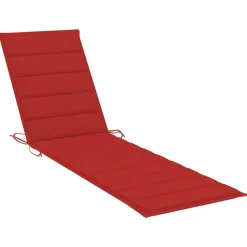 MAISON EXCLUSIVE - Chaises longues lot de 2 avec coussin rouge bois de teck solide