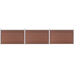 MAISON EXCLUSIVE - Clôture de jardin wpc 526x106 cm marron