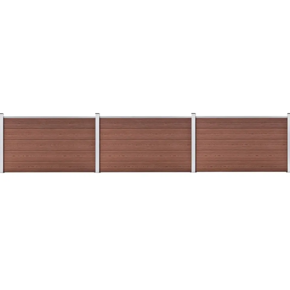 MAISON EXCLUSIVE - Clôture de jardin wpc 526x106 cm marron