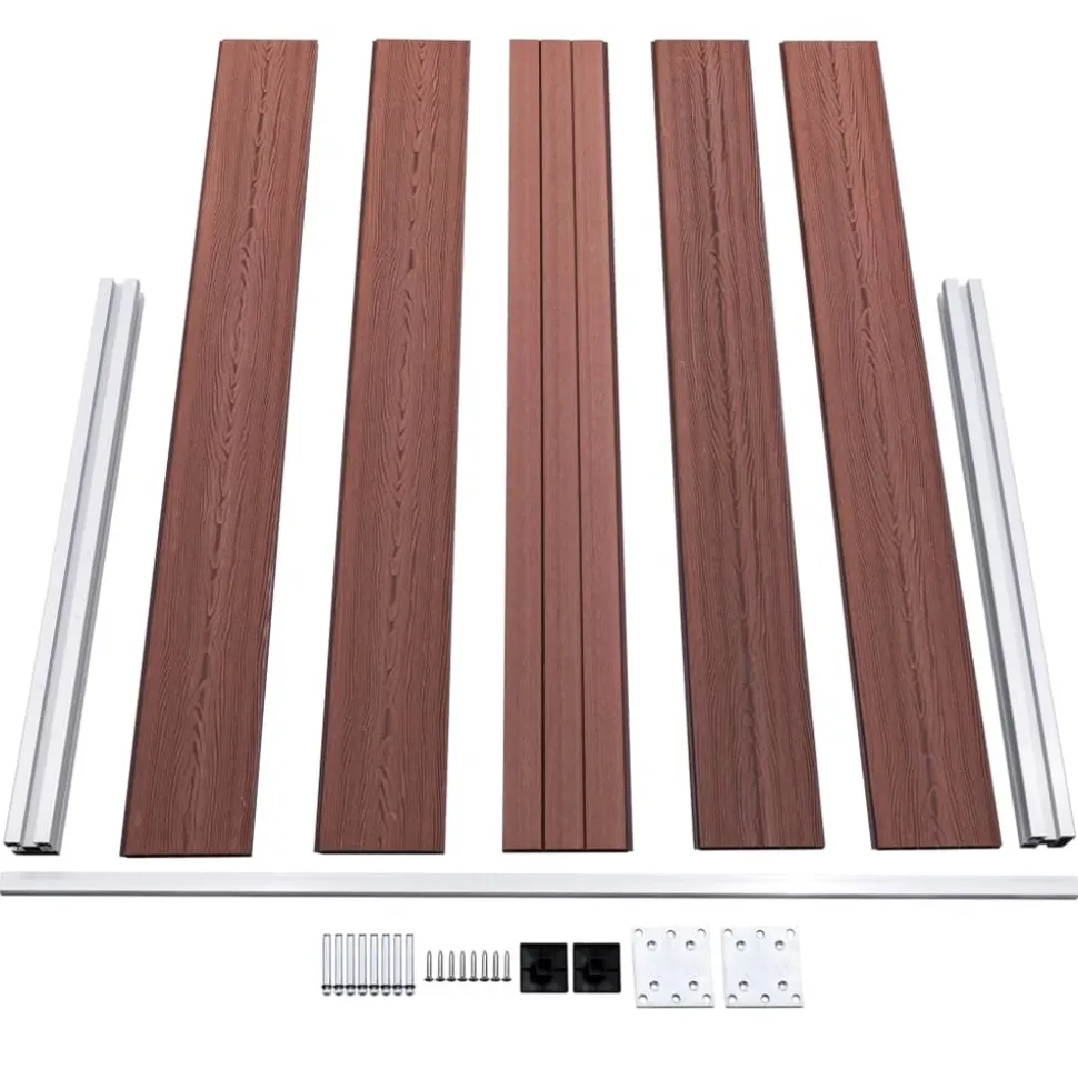 MAISON EXCLUSIVE - Clôture de jardin wpc 526x106 cm marron