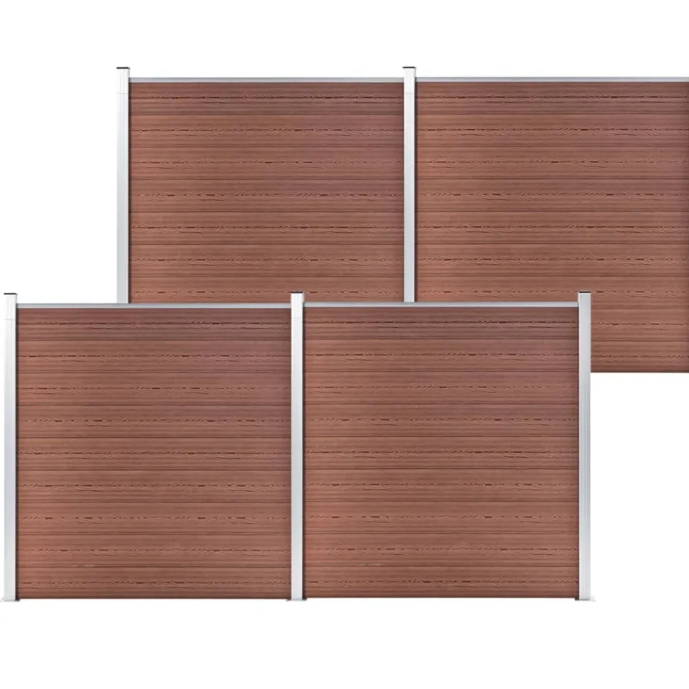 MAISON EXCLUSIVE - Clôture de jardin wpc 699x186 cm marron