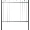 MAISON EXCLUSIVE - Clôture de jardin avec arceau en acier 181 x 150 cm noir