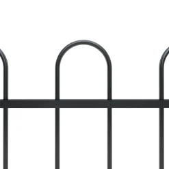 MAISON EXCLUSIVE - Clôture de jardin avec arceau en acier 181 x 150 cm noir