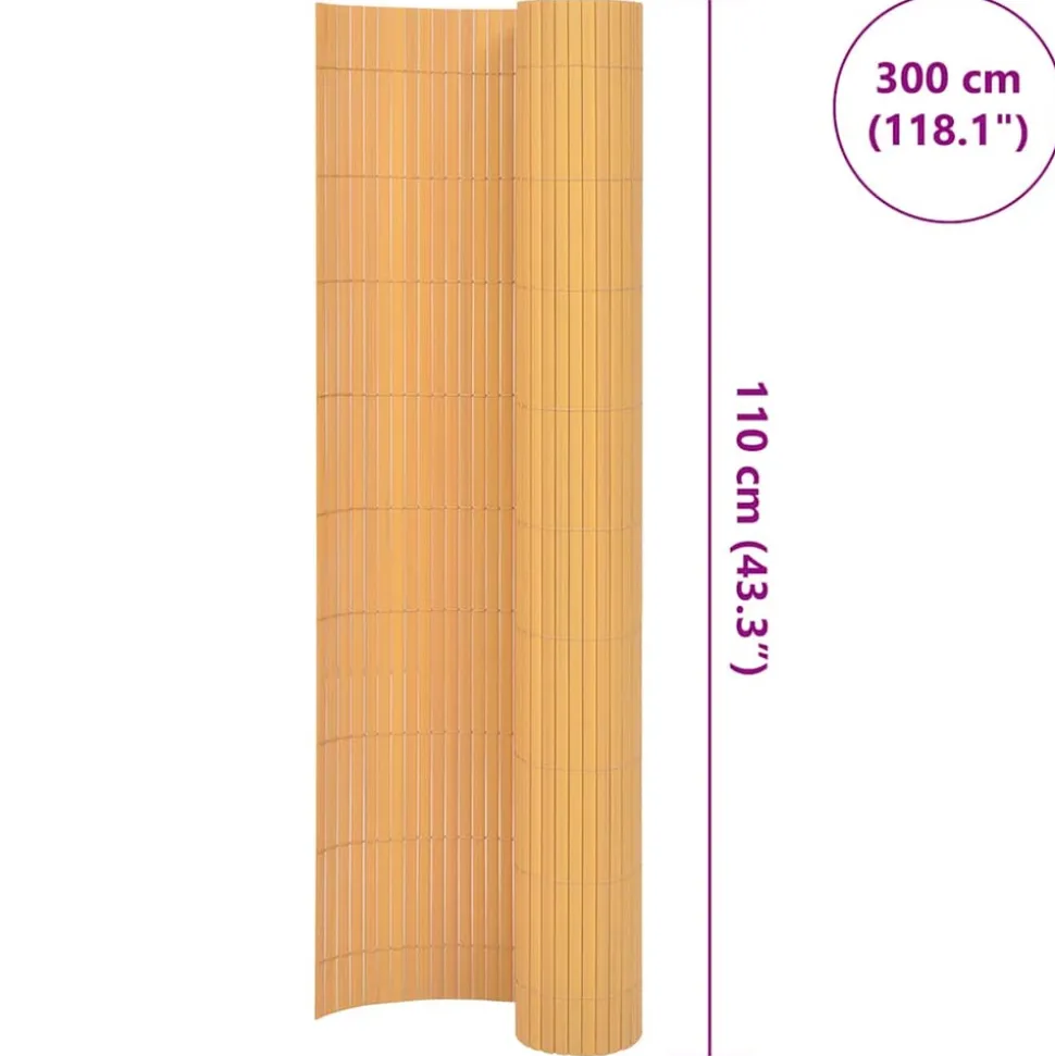 MAISON EXCLUSIVE - Clôture de jardin double face 110x300 cm jaune